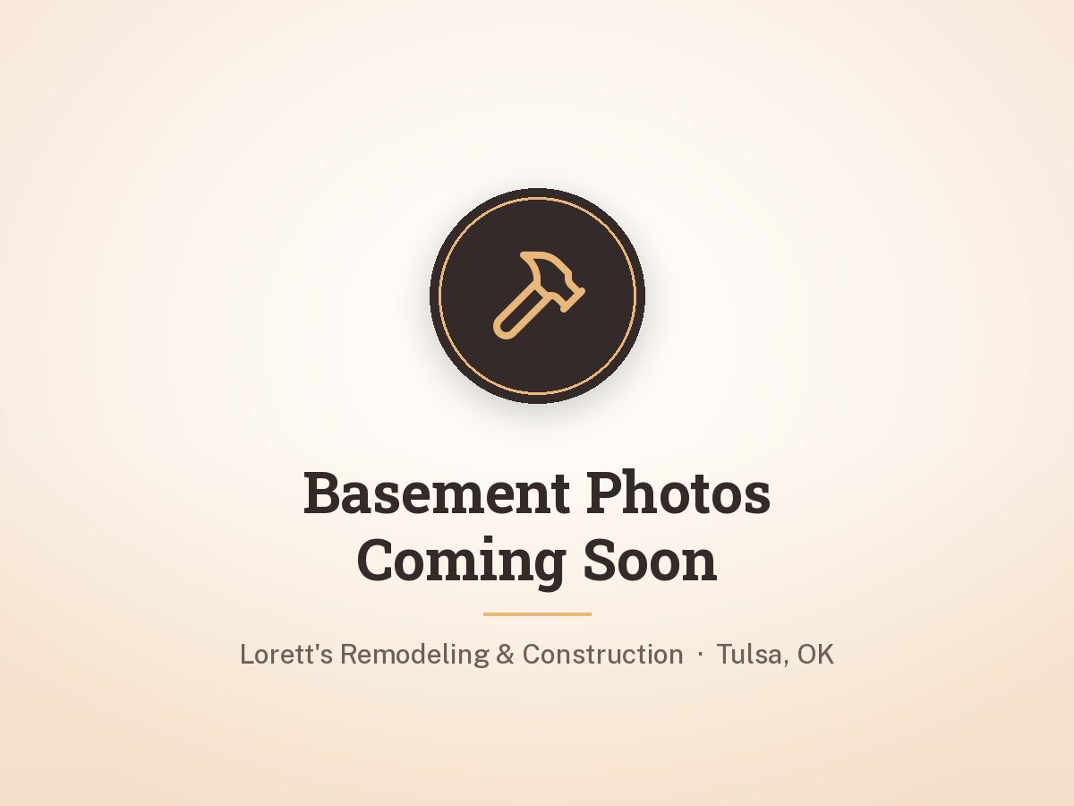 Basement framing and insulation in progress by Lorett's Remodeling and Construction in Tulsa, OK