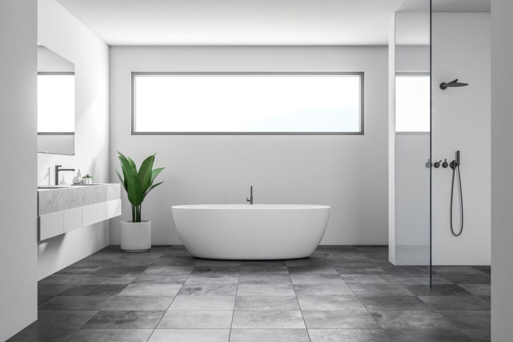 Bathroom tile flooring by Lorett's Remodeling and Construction in Tulsa, OK