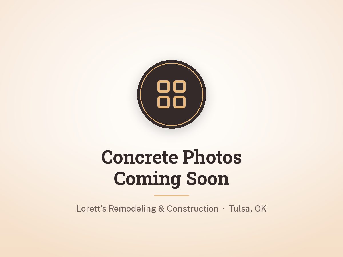 Stamped concrete patio by Lorett's Remodeling and Construction in Tulsa, OK