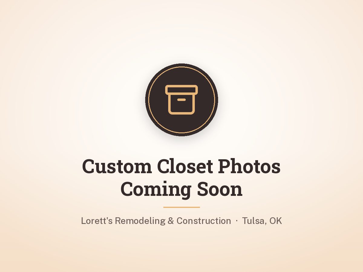 Custom reach-in closet system by Lorett's Remodeling and Construction in Tulsa, OK