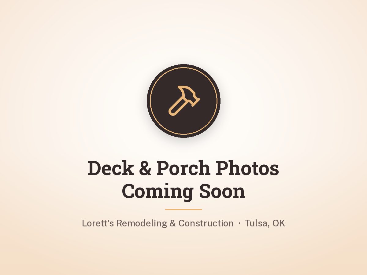 Deck framing on concrete footings by Lorett's Remodeling and Construction in Tulsa, OK