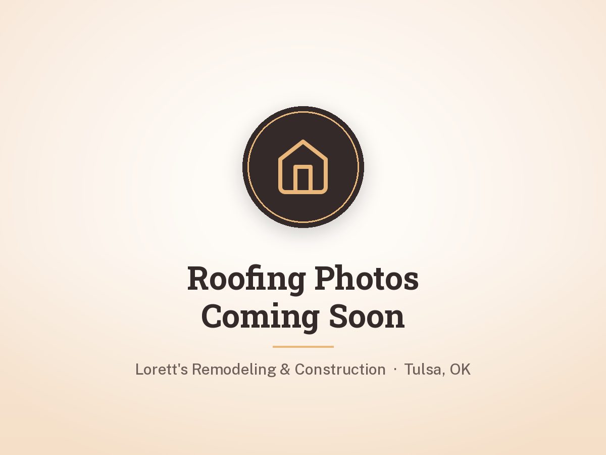 New shingle roof on a Tulsa home by Lorett's Remodeling and Construction in Tulsa, OK